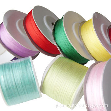 Pure Silk Ribbon, Double-faced Taffeta Satin Embroidery, 2-50mm Wide, Solid Color